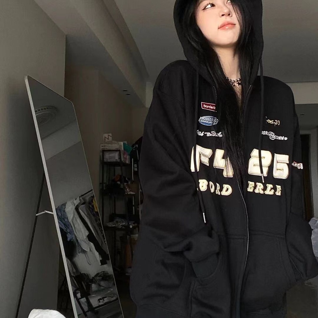 DIDIKA Áo Khoác Bóng Chày Dáng Rộng Màu Sắc Tương Phản Phong Cách Retro Hong Kong Thời Trang Xuân Thu Cho Nữ