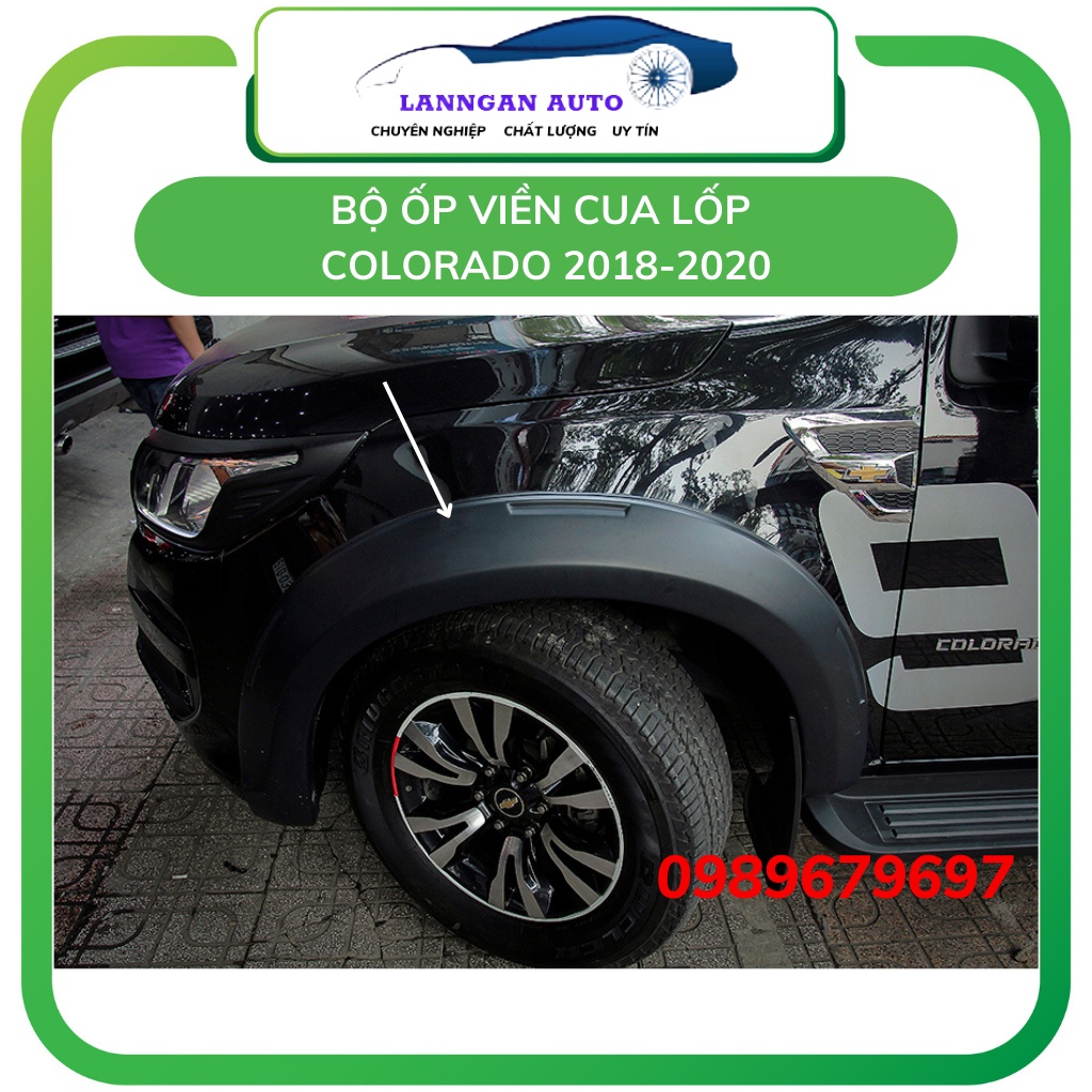 Bộ Ốp Cua Lốp xe Colorado 2018-2020, 3 mẫu trơn bản to, 2 mẫu phản quang bản to và nhỏ