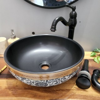 Chậu sứ mỹ thuật,chậu rửa mặt EV-CĐ04