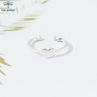 Nhẫn bạc nữ TLEE tim trơn freesize cá tính TLEE JEWELRY A0233