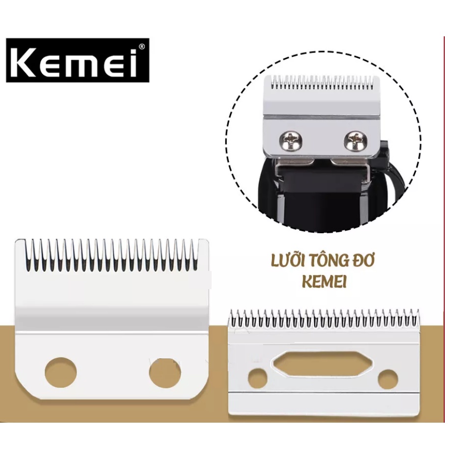 Bộ Lưỡi Tông Đơ Thay Thế Cho Các Dòng Tông Đơ Kemei 809a - 1990