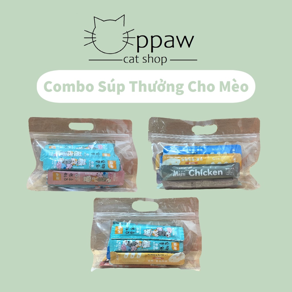 Combo Súp Thưởng Mix Các Loại Cho Mèo