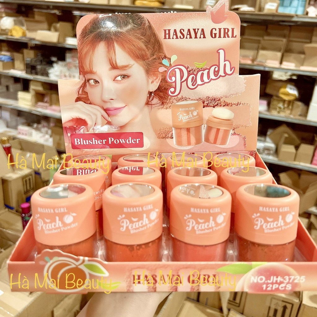 Phấn má hồng kèm gương Peach đào hà mai