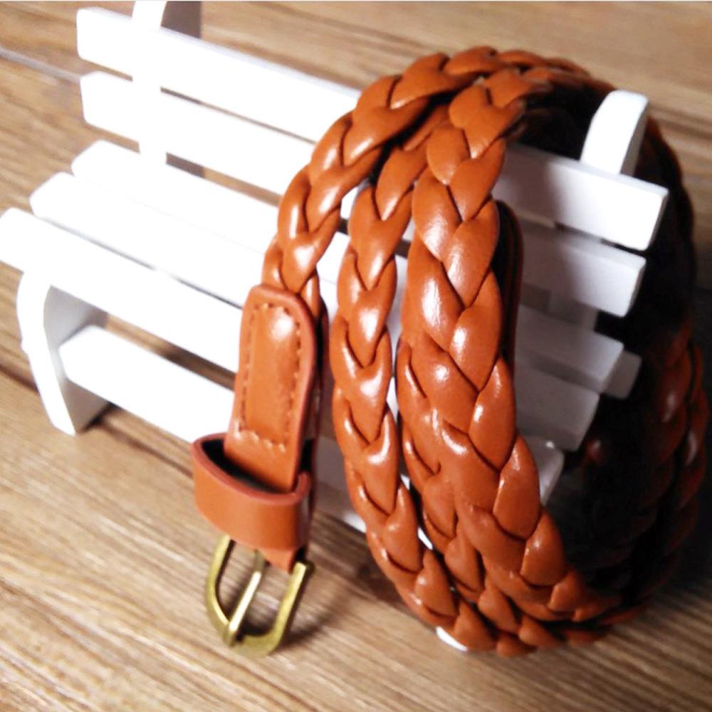 Dây Thắt Lưng Da PU Sợi Mảnh Phong Cách Bohemia Cổ Điển Cho Nữ J6N2