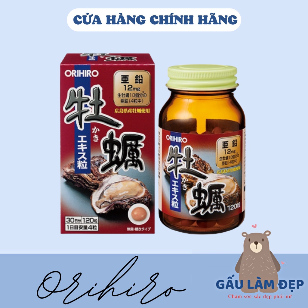 Viên Uống Tinh Chất Hàu Tươi Hỗ Trợ Sức Khỏe Nam Giới Nhật Bản Orihiro 12mg (120 Viên)