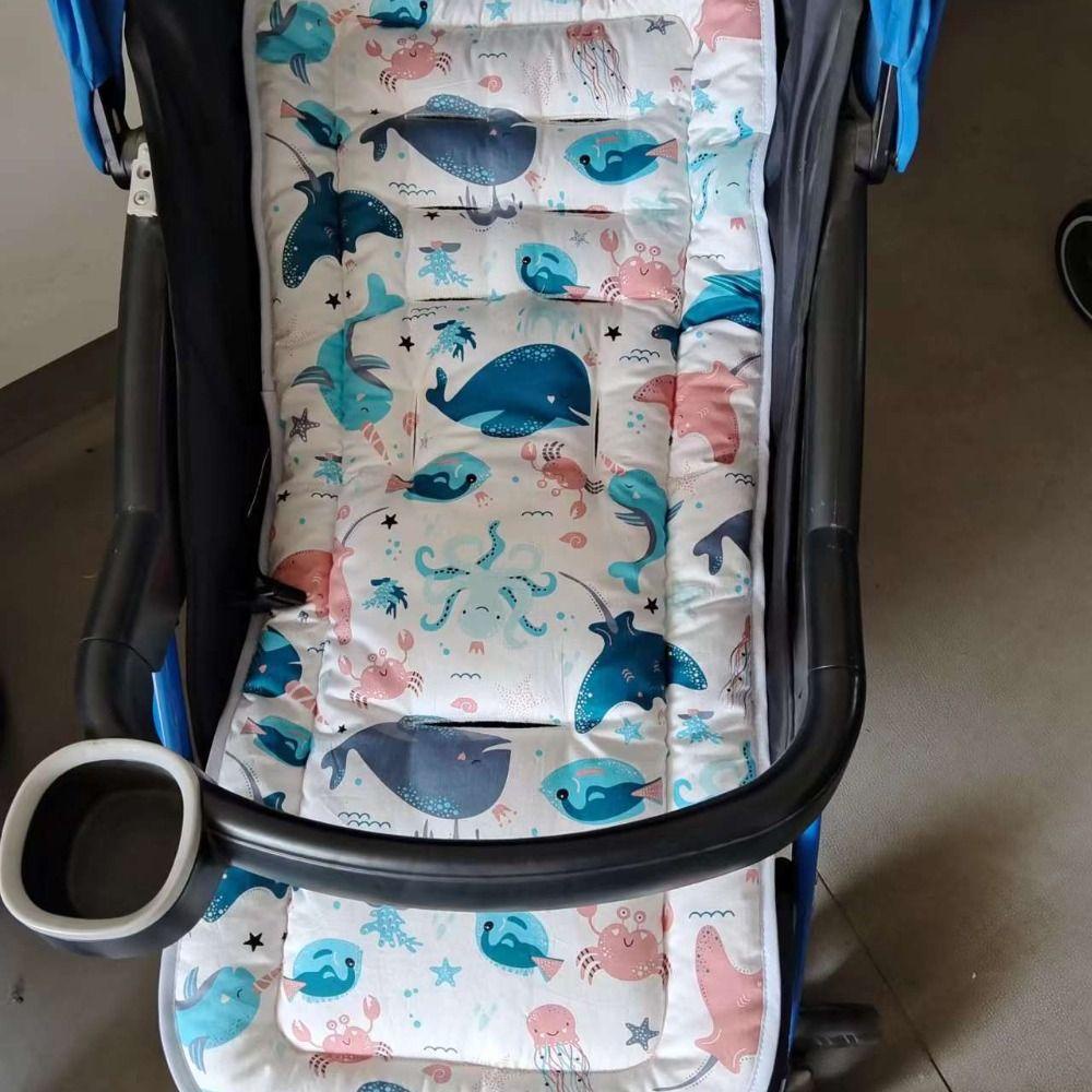 Đệm Lót Xe Đẩy Em Bé Chống Gió Thoáng Khí In Hoạt Hình Dễ Thương Đa Năng