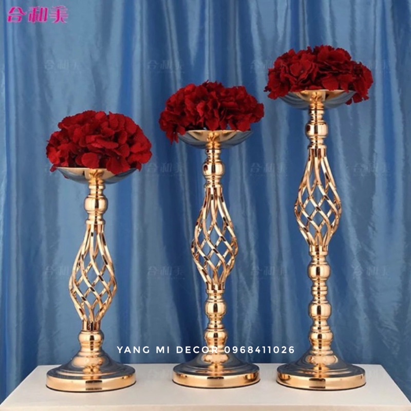Set trụ cắm hoa, để nến