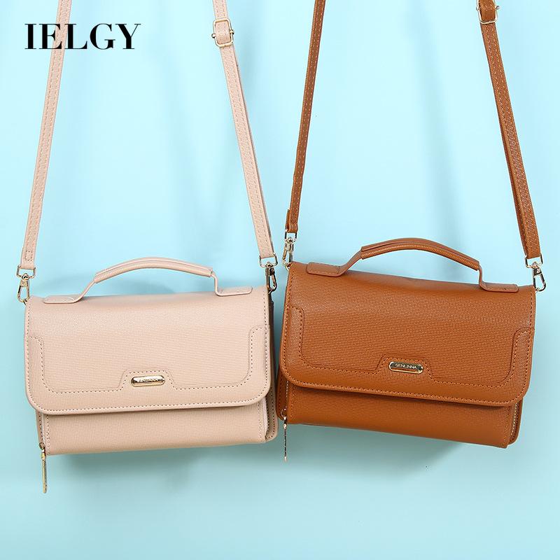 Túi Đeo Chéo Màu Trơn Đa Năng Phong Cách Hàn Quốc Cho Nữ