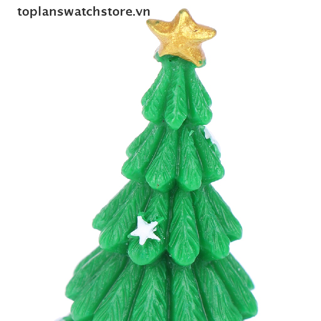 Mô Hình Cây Thông Noel Mini Bằng Nhựa Resin Trang Trí Tiểu Cảnh