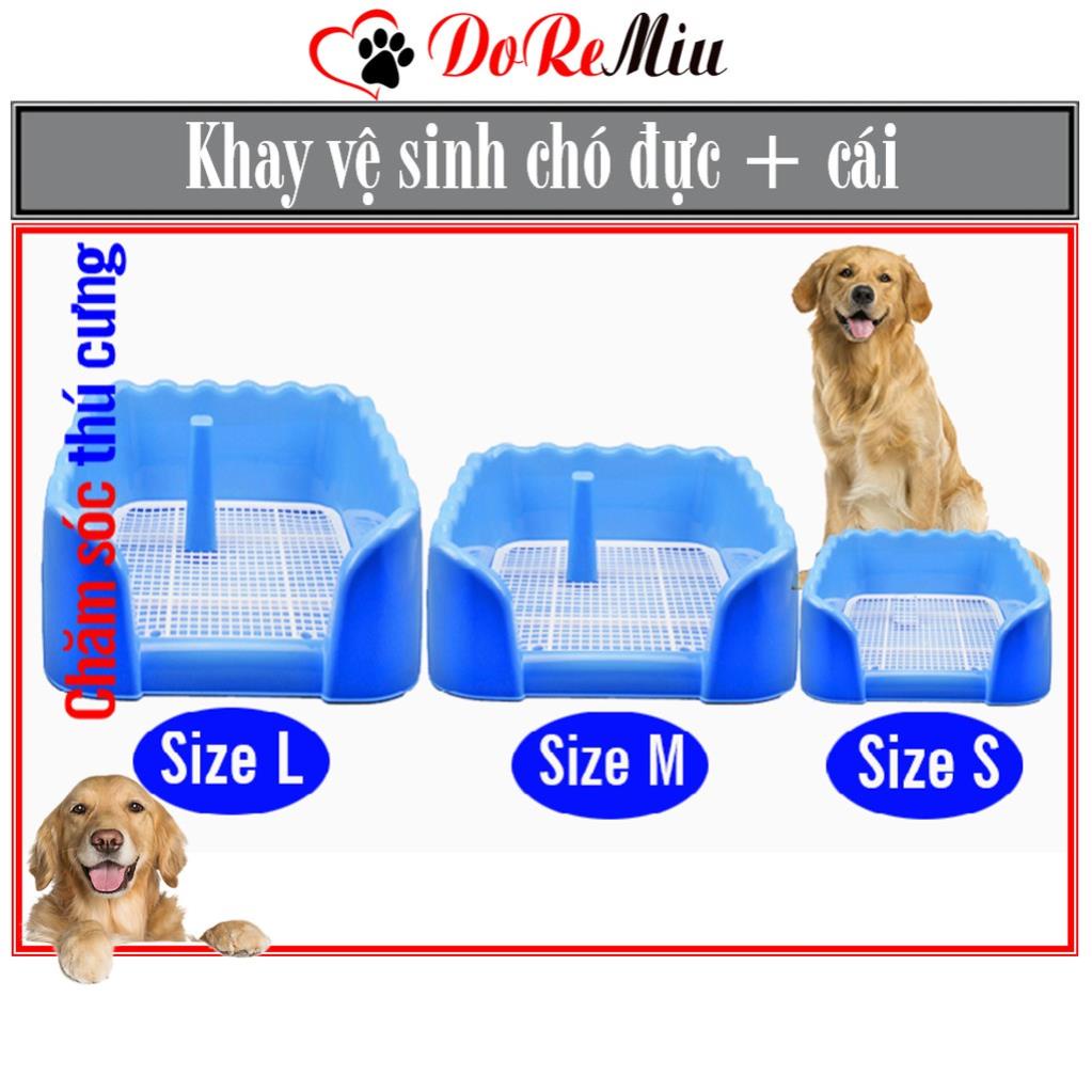 Khay vệ sinh cho chó nhỏ Orgo New size S (loại có 3 tường chắn) chống văng bẩn chất thải ra nền nhà (không có trụ)