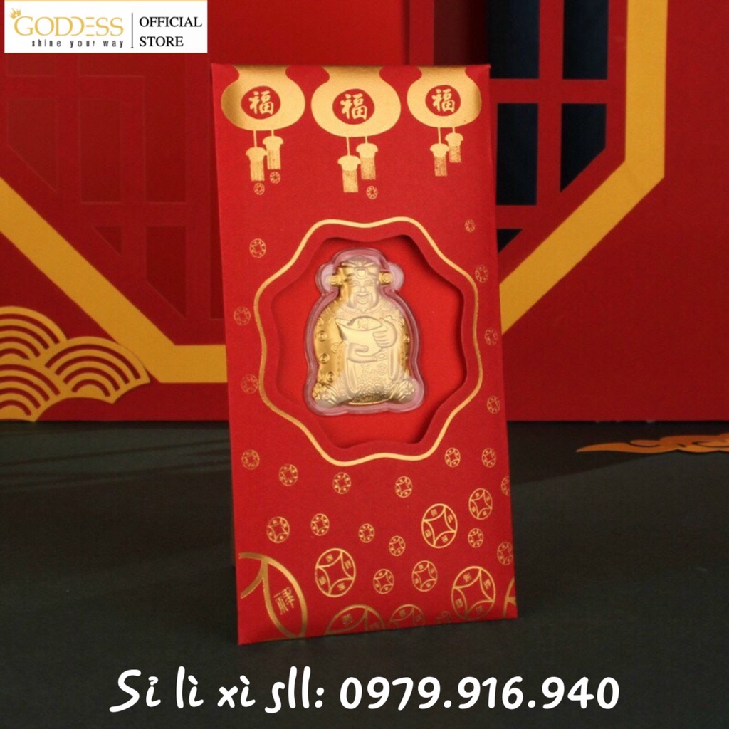 Bao Lì xì tết Quý Mão 2023 - Lì Xì Thần Tài Mạ Vàng - Mèo Mạ Vàng 24K Hồng Kông Màu Đỏ May Mắn Rước Tài Lộc Giá Sỉ