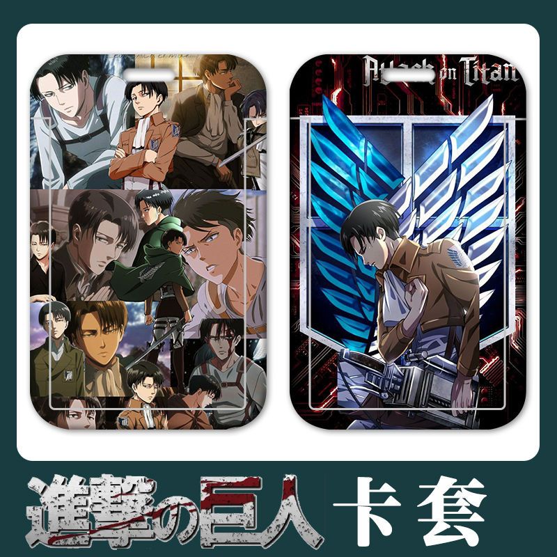 Ví Đựng Thẻ Tín Dụng / Thẻ ID Họa Tiết Hoạt Hình Titan Eren Jaeger Tùy Chỉnh Cho Học Sinh Giá Đỡ