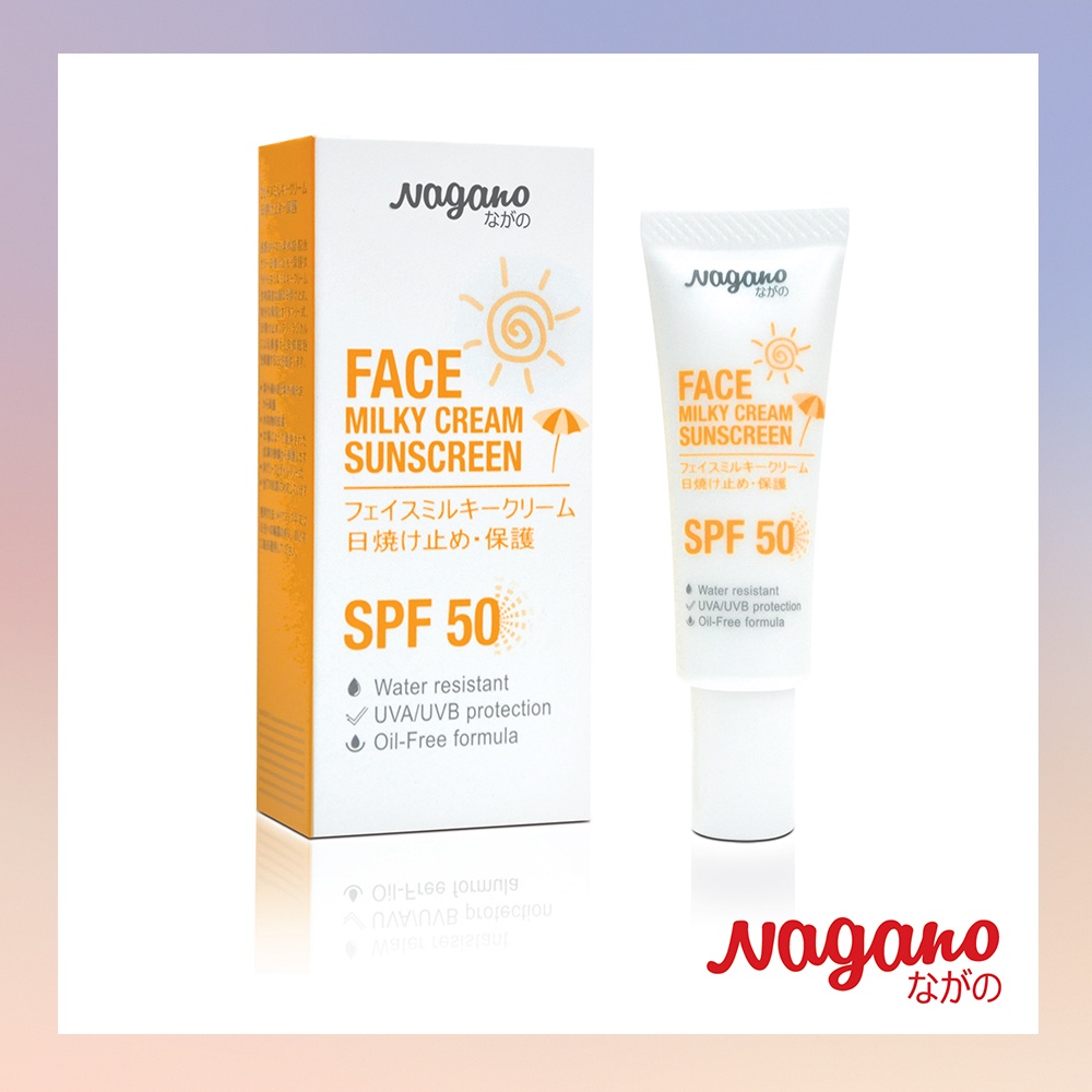 Kem Chống Nắng Dành Cho Da Mặt Nagano JAPAN 20ml-Face Milky Cream Sunscreen-Bảo vệ khỏi tác hại của tia UVA,UVB,