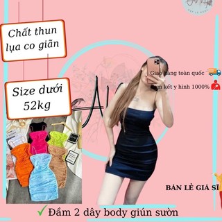 Đầm body thun lụa hai dây U18110 Bảng màu thật mới nè