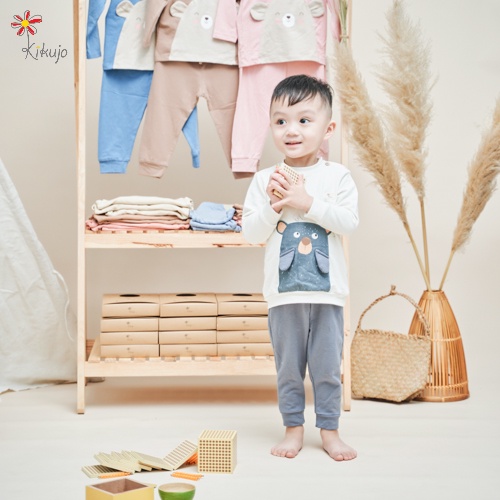 Sét Bộ Thu Đông Dài Tay Cho bé Trai Bé Gái Chất Liệu Cotton In Con Vật