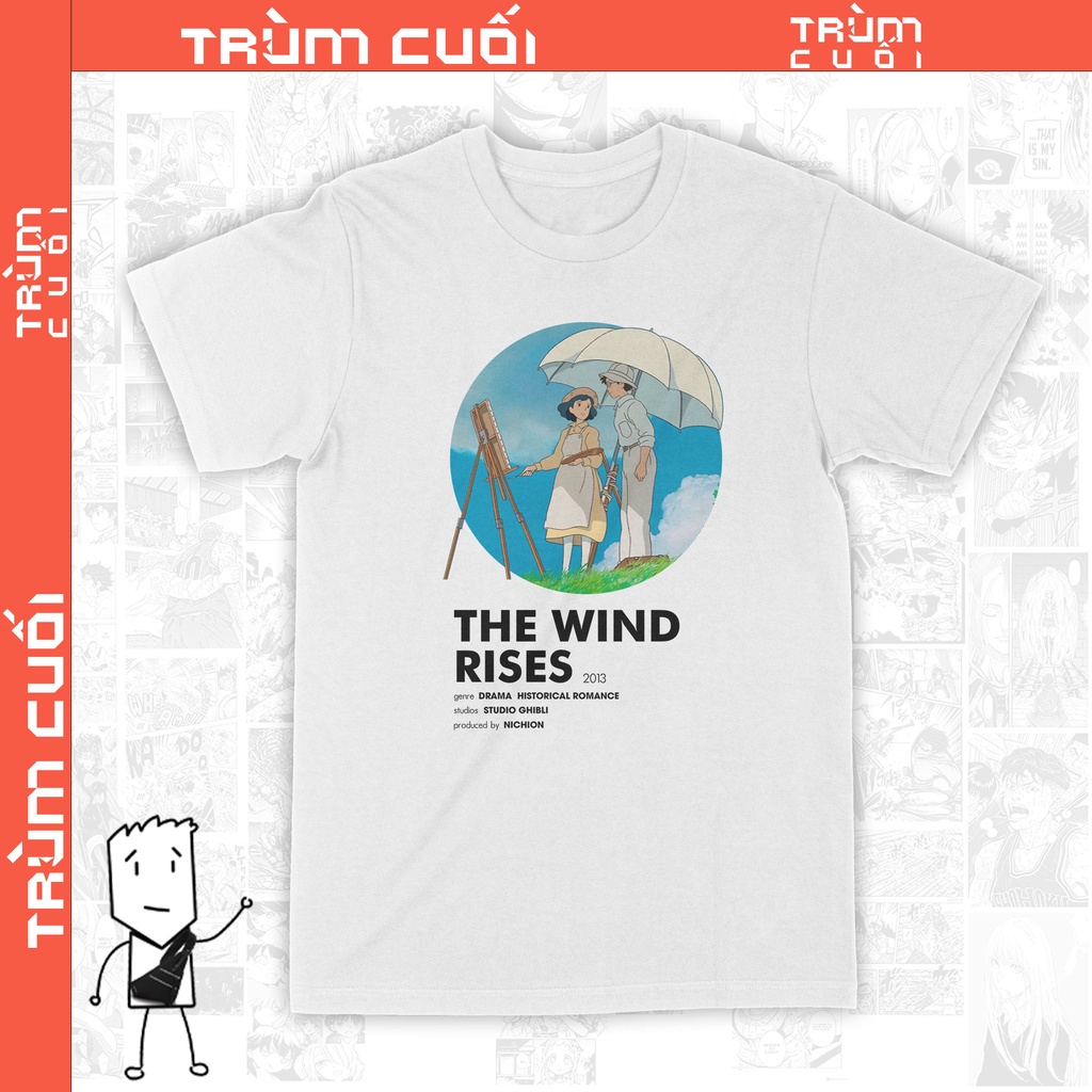 Áo Thun The Wind Rise - Ghibli Trùm Cuối Anime Cine Cotton 100% 2 màu nam nữ 0121