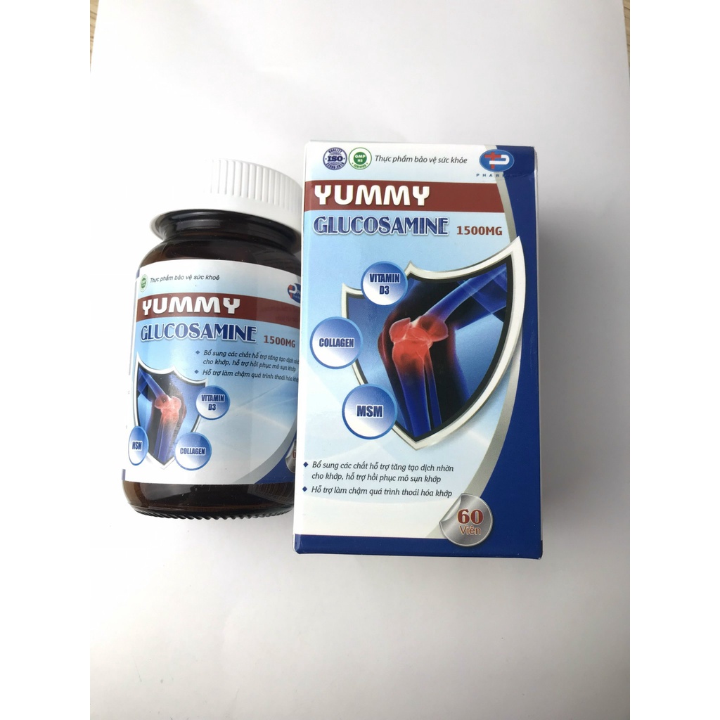 Viên Bổ Xương Khớp Yummy Glucosamine TÂM PHÚC PHARMA Hỗ Trợ Hồi Phục Mô Sụn Giúp Khớp Vận Động Linh Hoạt