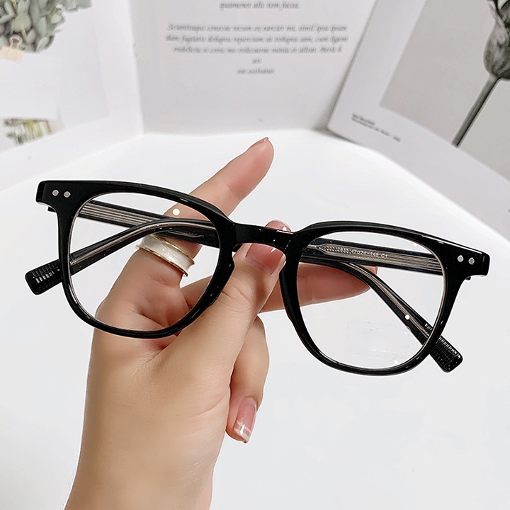 Kính mắt nam nữ gọng trong 0 độ Sumio_offical kiếng thời trang chống bụi bẩn nhựa mắt vuông KC004