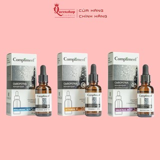 Serum Compliment 2% BHA ,5% Hyaluronic Acid & 20% Vitamin C , se lỗ chân lông , kiềm dầu ,cấp ẩm & đều màu sáng da