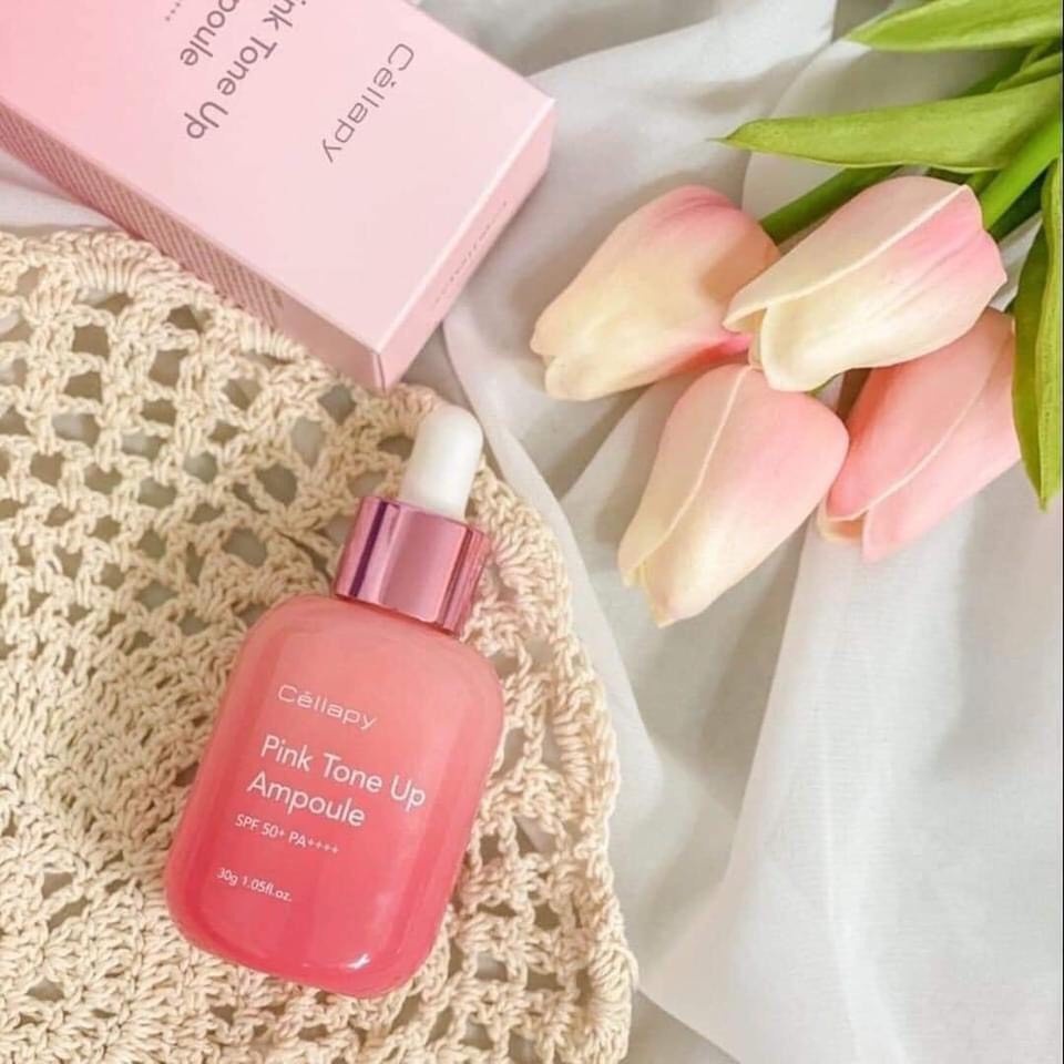 Serum Chống Nắng Dưỡng Trắng Da Cellapy Pink Tone Up Ampoule TC SPF 35 PA+++ 30g