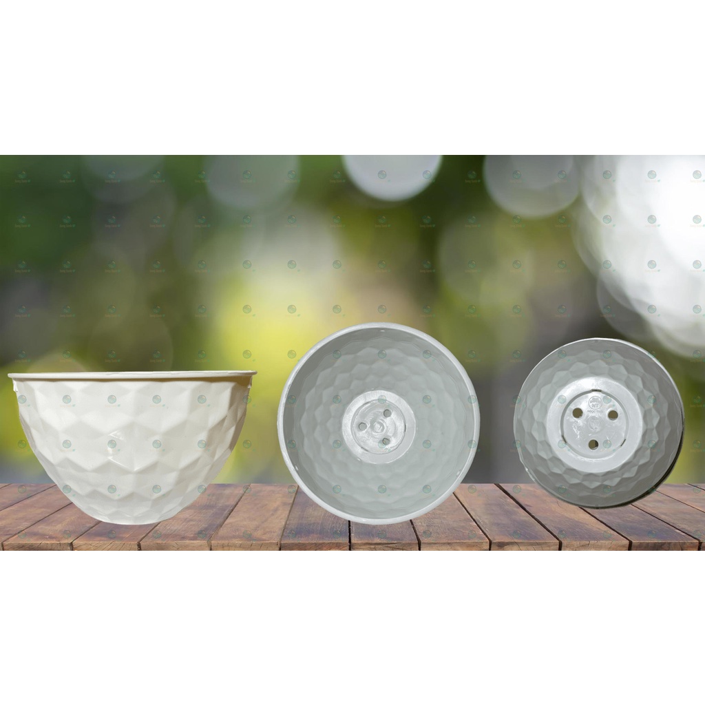 Chậu Nhựa Treo Họa Tiết Golf, Nhựa Dẻo loại 1, Sẵn lỗ thoát nước .