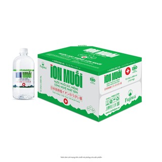 Fujiwa - thùng 12 chai nước súc miệng ion muối 680ml hương bạc hà/biển
