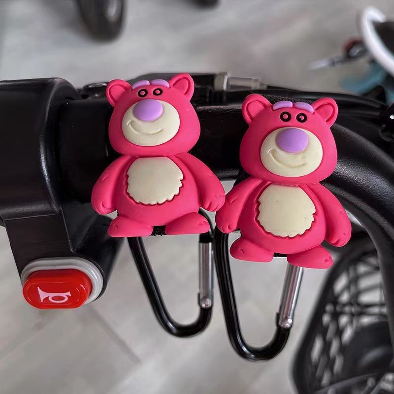 Móc Treo Đồ Gắn Xe Đẩy Em Bé / Xe Máy / Xe Hơi Họa Tiết Hoạt Hình Dễ Thương Tiện Dụng