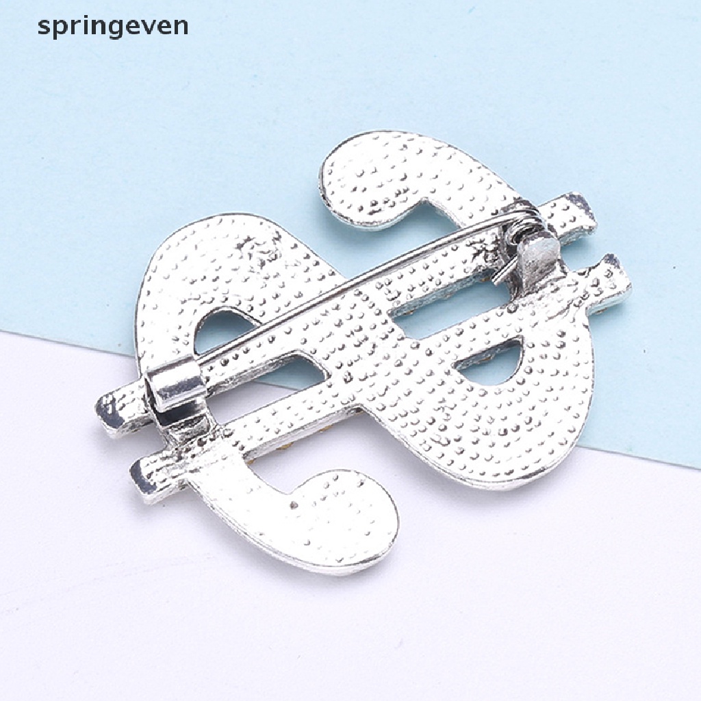 Ghim Cài Áo Hình Tờ Tiền Đô La Đính Đá Nhân Tạo Thời Trang