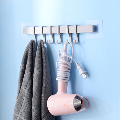 [siêu rẻ] Thanh treo đồ 6 móc dán tường siêu chắc