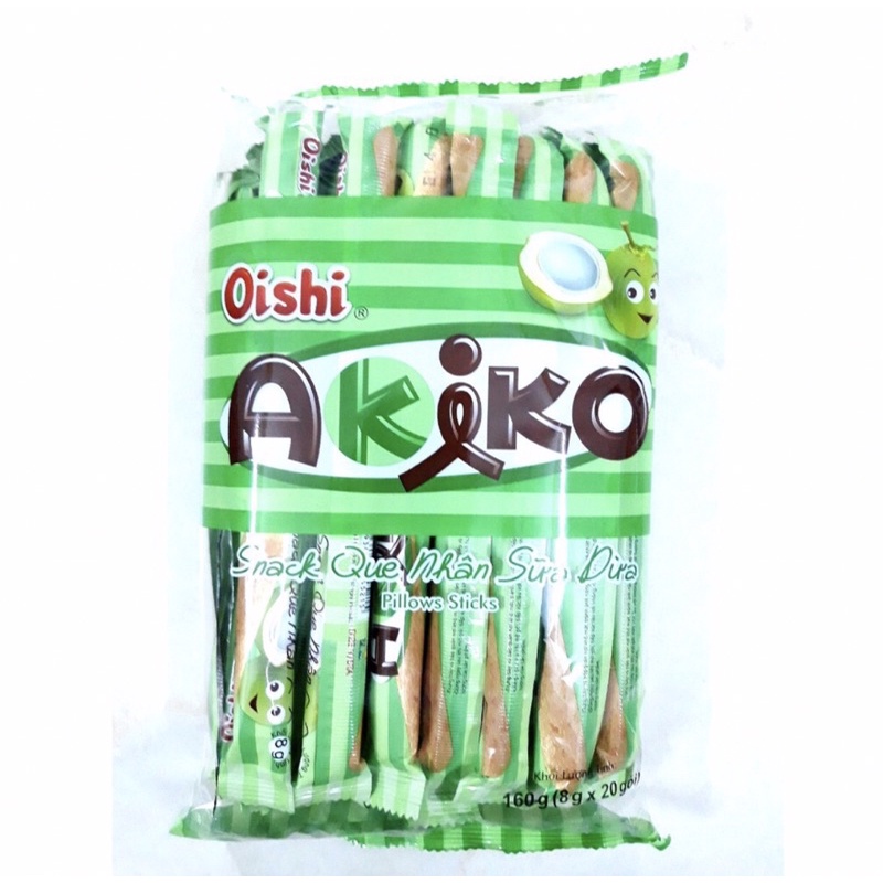 Bánh snack Akiko oishi các vị gói 20 que dài
