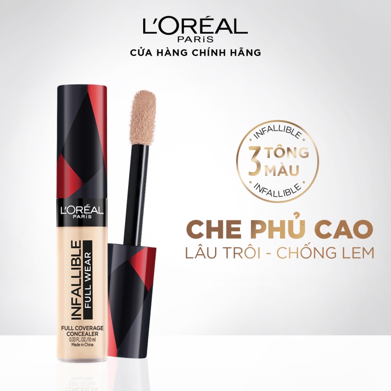 Kem Che Khuyết Điểm L'Oreal Paris Infallible Full Wear 10ml