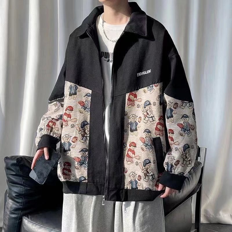 Áo Khoác Nam Tay Dài Cổ Vuông Phong Cách Nhật Bản Mới