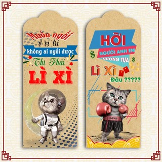 Bộ 100 Lì Xì Tết Xi Măng ( Chia Đều Các Mẫu )