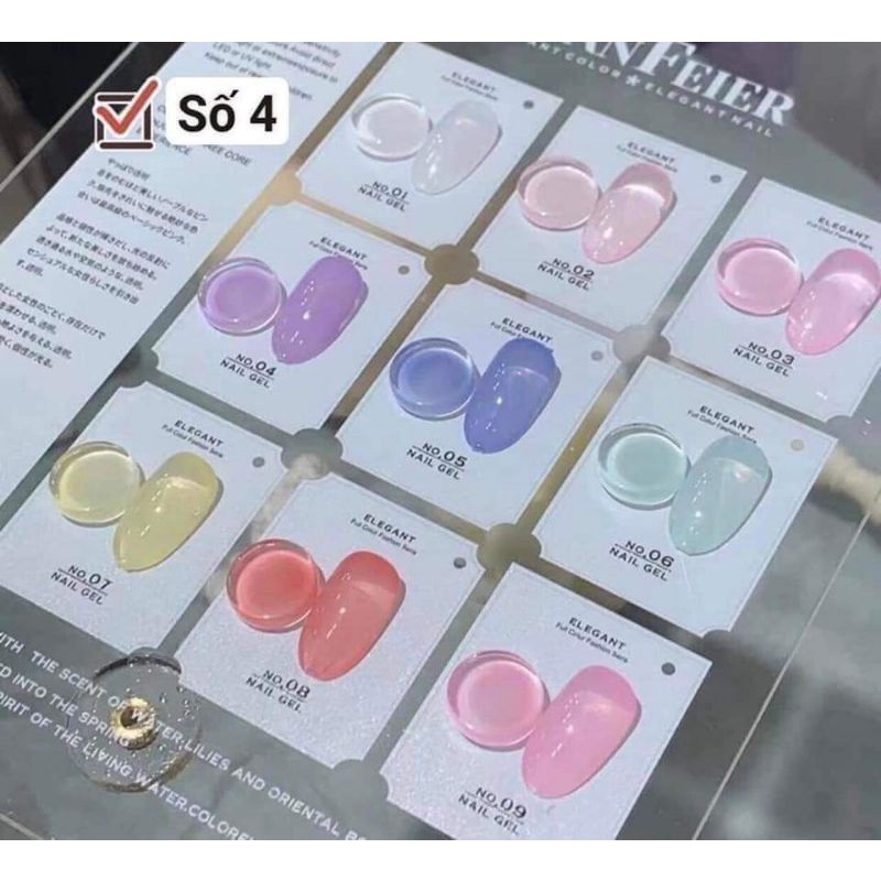 Set sơn gel thạch 9 màu Very Good Nail chính hãng 15ml