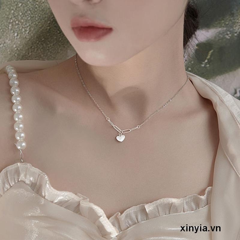 Vòng Cổ Mặt Hình Trái Tim Vỏ Sò Nhẹ Nhàng Không Phai Màu Sang Trọng Cho Nữ