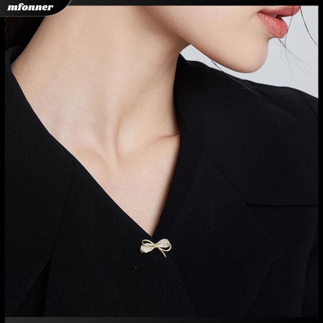 Ghim Cài Áo Hình Nơ Đính Đá Thời Trang Cho Nữ
