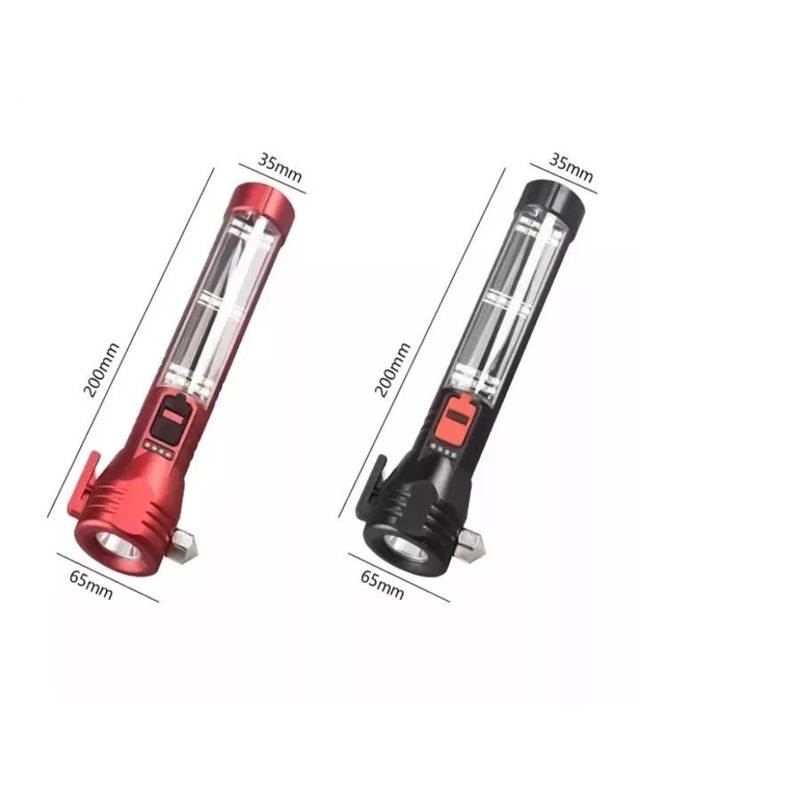 Đèn Pịn Cứu Hộ Đa Chức Năng 8 in 1 Dùng Pin Sạc Có Hỗ Trợ Sạc Năng Lượng Mặt Trời