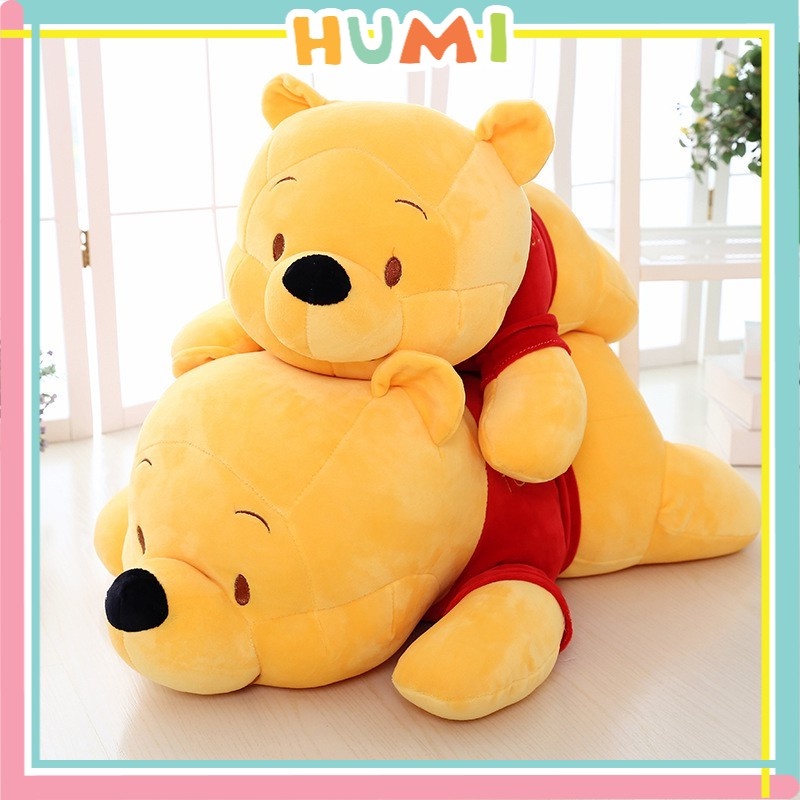 Bộ chăn gối văn phòng 2in1 gấu Pooh vàng, Chất Vải Nhung Mềm Mịn, Qùa Tặng Bé, Văn Phòng