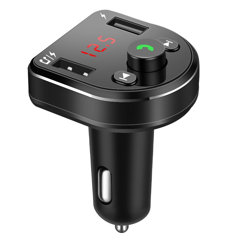 Tẩu Nghe Nhạc Bluetooth Kiêm Sạc Điện Thoại Đa Năng Cho Ô Tô Xe Hơi (Hỗ trợ khe cắm thẻ nhớ và USB)