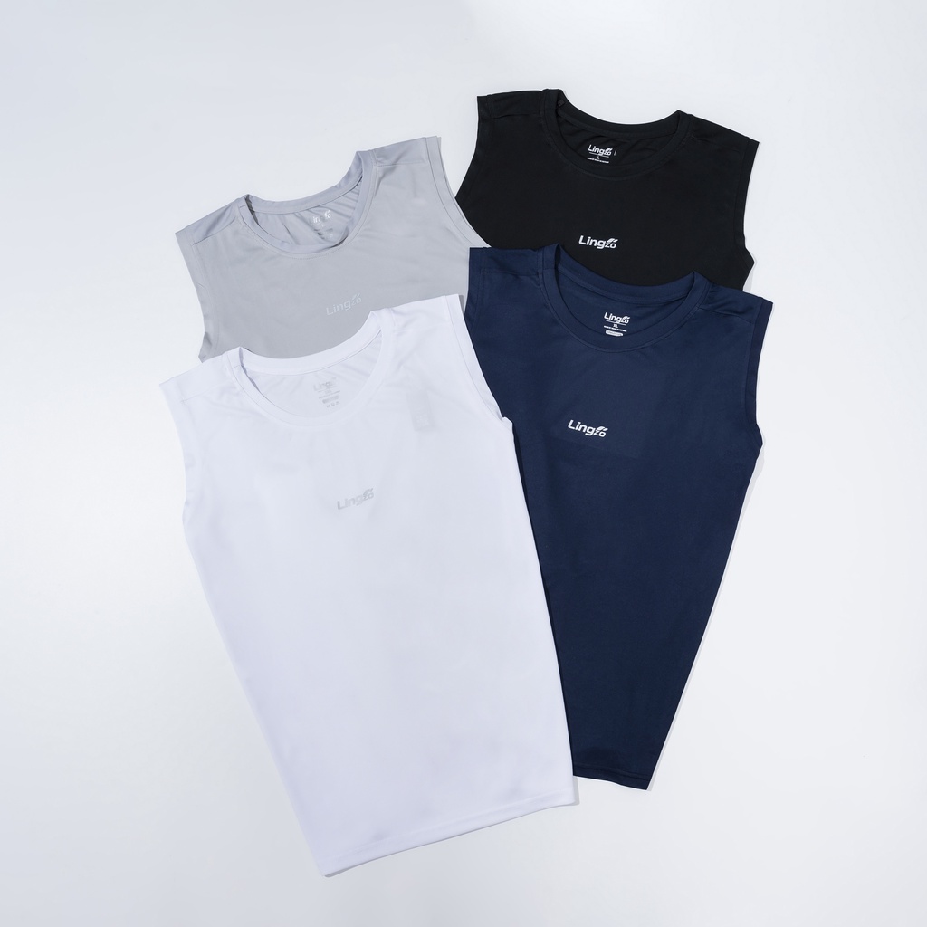Áo ba lỗ nam sát nách thể thao LINGZO áo tanktop tập gym dáng slim fit vừa vặn chất liệu thun lạnh mềm mại