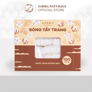 [GIFT] Bông Tẩy Trang Zakka Naturals 100 miếng/hộp