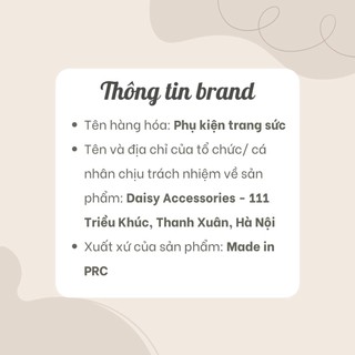 Khuyên tai basic vuông đen |daisy.accessory.hn|