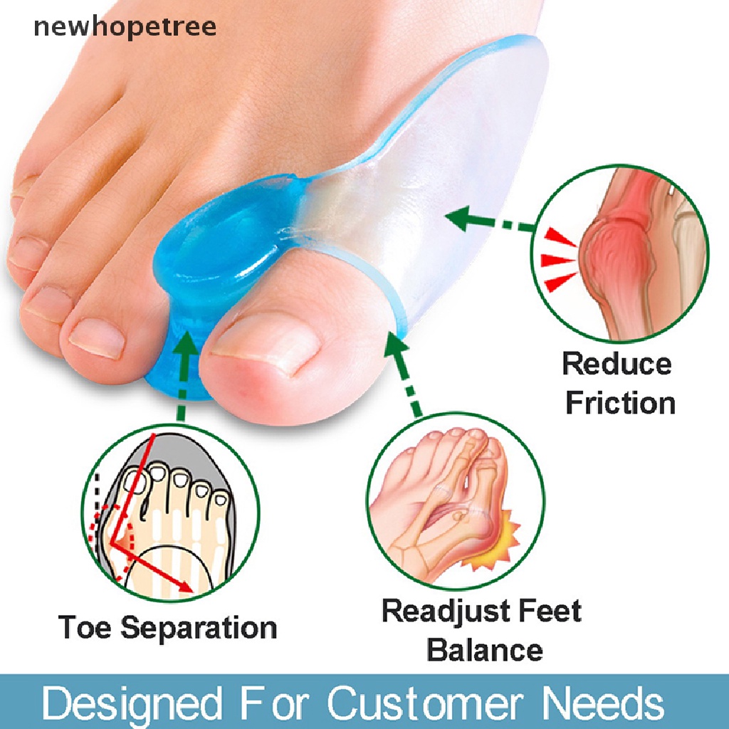 1 Cặp Gel Silicone Chỉnh Hình Ngón Chân Cái Giảm Đau