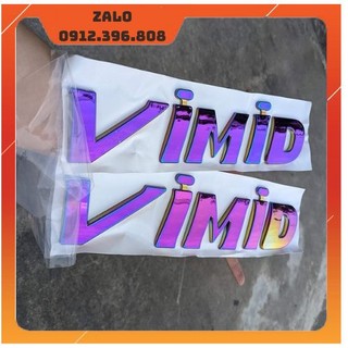 Chữ nổi VIMID màu vàng, màu titan , màu bạc gắn đầu xe tải howo - Chữ mạ crom