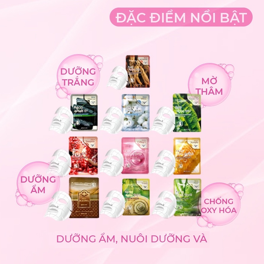 Mặt nạ 3w Clinic dưỡng da, cấp ẩm mask sheet 23ml Hàn Quốc NPP Tido88