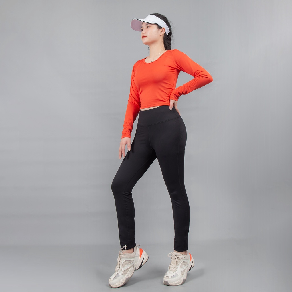 Bộ đồ thể thao Gladimax quần Genmax V3 &amp; Croptop dài tay phù hợp Yoga, gym, đạp xe, dance...