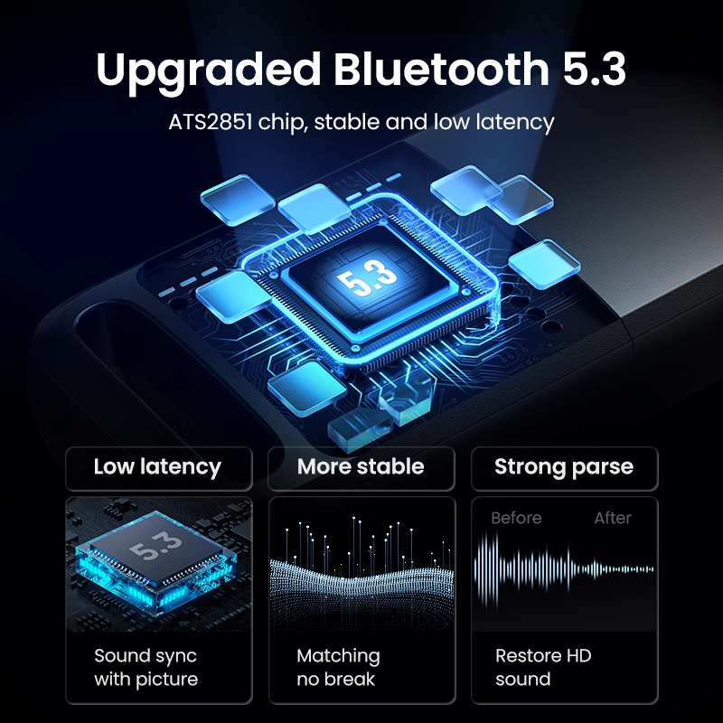 Usb Bluetooth 5.3 Ugreen ORICO 5.0 BTA-508 phát cho pc máy tính bàn, loa, bàn phím chuột