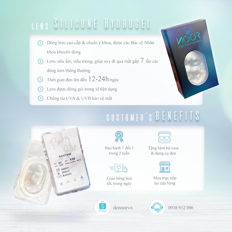 My Choco - Lens Mắt Nâu Choco Tự Nhiên, Baby - Lens Cho Mắt Thở - Bảo Hành 2 Tuần - Chính Hãng Hàn Quốc