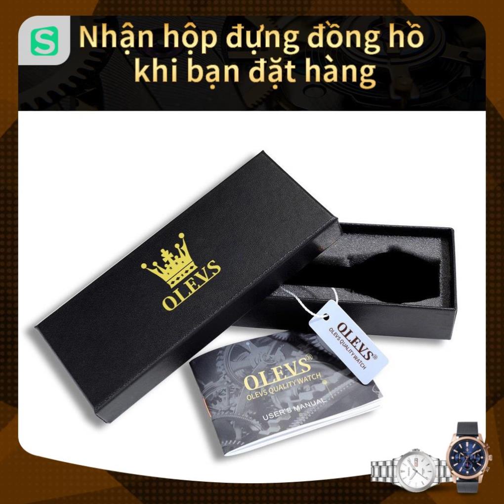 Đồng hồ nam chính hãng OLEVS 2878 dây da bò Chống thấm nước sâu hiệu ứng phát sáng