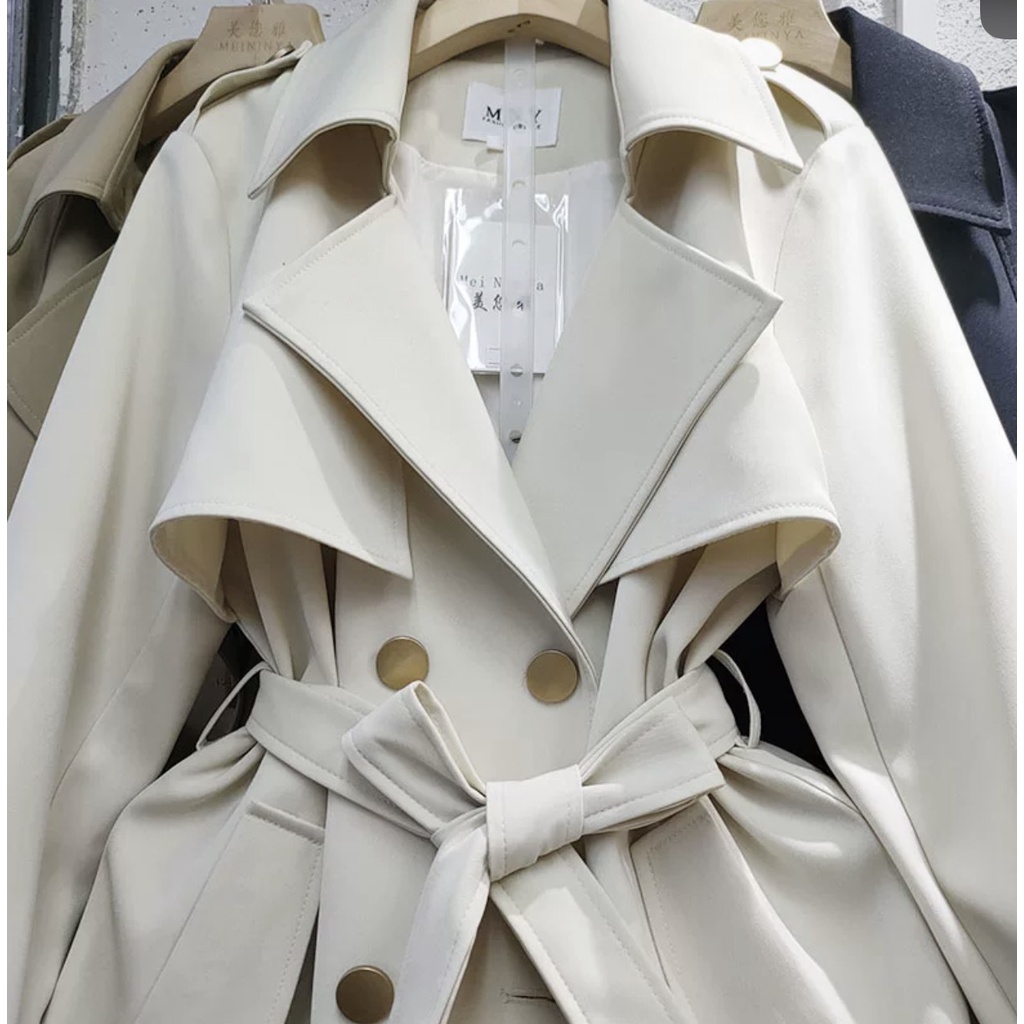 Áo Măng tô nữ Ngói Clothing Áo măng tô dáng lửng áo măng tô đẹp 3 màu be đen nâu